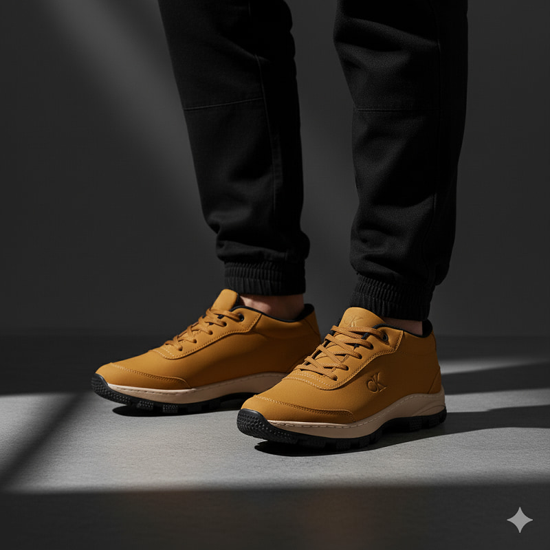 کفش مردانه عسلی CK مدل Behdad